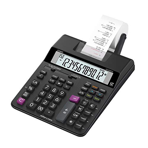 Calculadora de Secretária CASIO HR-200RCE (Preto) Casio - Calculadoras - impressora, 150 passos, 20 mm, 2 l/min