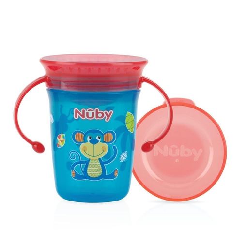 Garrafa para Bebidas NUBY Magic 360º Aqua Nuby - Copos de transição - transição, 360º, silicone, fácil de limpar