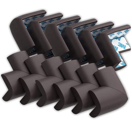 Protetores de Cantos HOMYBABY Castanho (12 Un) HOMYBABY - Travas de segurança para bebê - protetores, cantos, homybaby, castanho