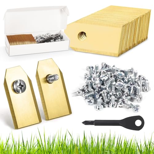 Conjunto de 60 Lâminas de Corta-Relvas Robôs SVIPDDD SVIPDDD - Ferramentas - 60 lâminas, 18 cm, aço inoxidável, antiaderente