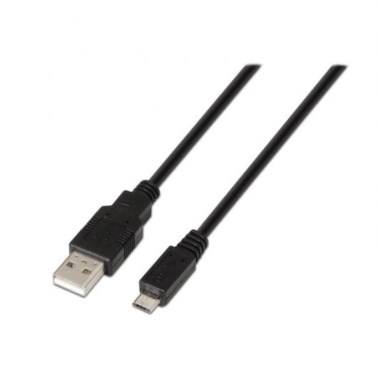 Cabo de Dados NANOCABLE (USB A - Micro USB B - 80 cm - Preto) NANOCABLE - Cabos de armazenamento e transferência de dados - usb a, micro-usb b, 80 cm, preto