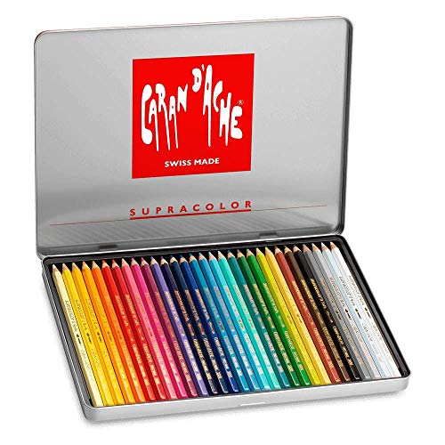 Lápis Cor CARAN D'ACHE Soft (Multicor - 30 Un) Caran d'Ache - Lápis - multicor, 30 un, macio, resistente à luz