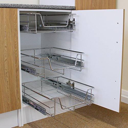 Cesto de Arrumação KUKOO 425x464x140 mm KUKOO - Organizadores de cozinha - 425x464x140 mm, telescópicas, rolamentos de bolas, fácil extração
