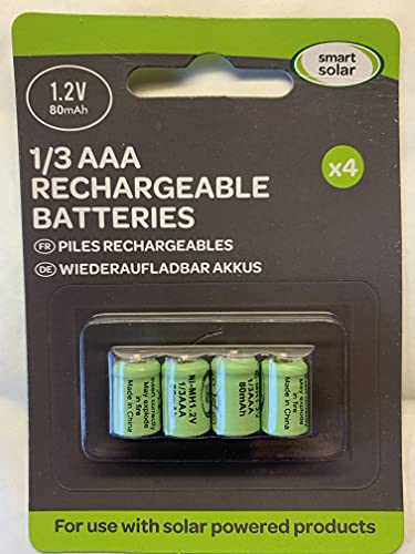 Pilha Recarregável SMART SOLAR Rechargeable Batteries (AAA - 80 mAh) Smart Solar - Baterias - litio, 80 mah, 12 v, AAA