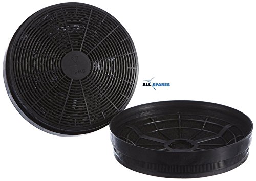 Allspares© 2 Filtros de Carvão Ativo para Respekta / Klarstein / Kolbe / Bomann AllSpares - Acessórios de capa de fogão - carvão ativo, respekta, klarstein, kolbe, bomann
