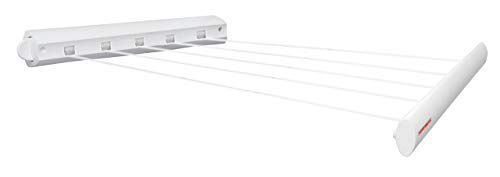 Estendal de Roupa LEIFHEIT Rollfix 210 Longline Leifheit - Secadores e cabides - 6 cordas, 4 metros, 2 cargas, gancho