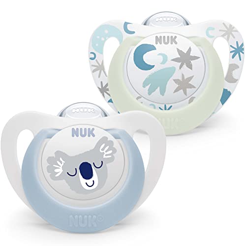 Chucha NUK Silicone Starlight Day&Night 2 0-6 Meses (Pack 2) Newell Brands - Chupetas e mordedores - silicone, starlight, infantil, 0-6 meses