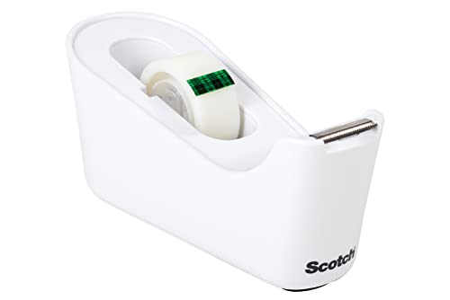 Dispensador de Fita Adesiva SCOTCH C18 Branco 3M - Dispensadores de fita - dispensador, fita adesiva, scotch c18, branco, compatível, núcleo