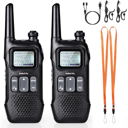 Walkie-Talkies RADIODDITY PR-T1 (16 canais - Até 8 km - Até 12 horas) Radioddity - Rádios bidirecionais - 16 canais, 8 km, 12 horas, lcd retroiluminado