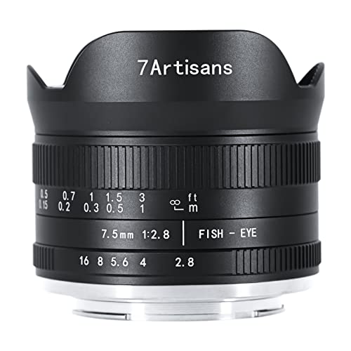Objetiva 7ARTISANS 7.5mm F2.8 Mark II (Encaixe: Micro 4/3 - Abertura: f/22 - f/2.8) 7artisans - Lentes de câmera - micro 4/3, f2.8, distância focal fixa, abertura mínima