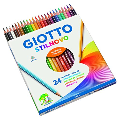 Lápis Cor Hexagonais GIOTTO Madeira (24 Un) Giotto - Lápis - 24 unidades, madeira, cores vivas, fáceis de afiar