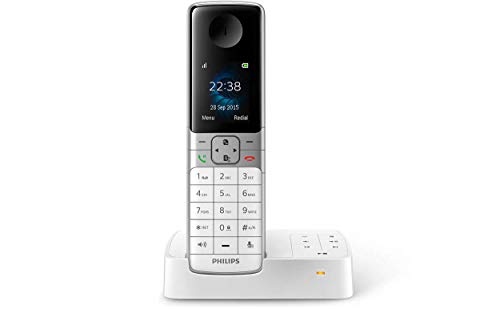 Telefone sem fio PHILIPS D6351W/38 Preto, Prateado Philips - Telefones com fios - sem fio, polifónico, 10 toques, viso iluminado