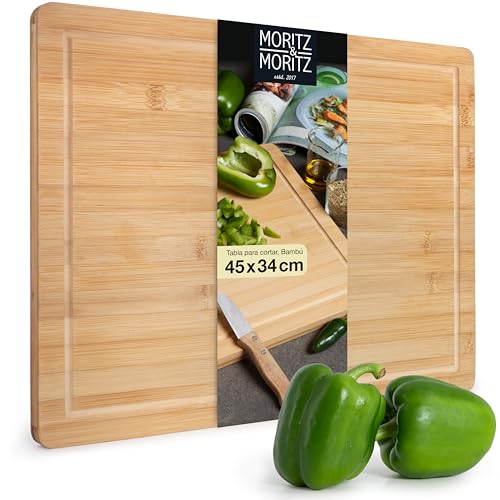 Tábua de Cortar MóRITZ & MÓRITZ XXL (Bambu - 45 x 34 x 2 cm) ILP GmbH - Utensílios de Cozinha - bambu, 45x34cm, madeira, elegante