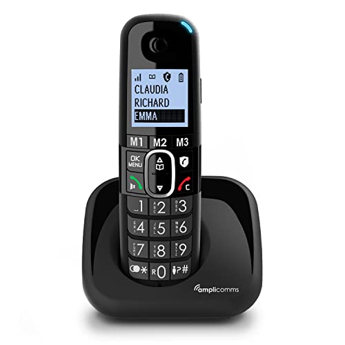 Telefone fixo amplificado BIGTEL 1500 Preto Amplicomms - Telefones com fios - amplificador, preto, telefone fixo