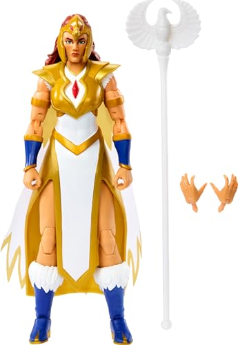 Figura MATTEL Sorceress Teela Masters Of The Universe Mattel - Brinquedos - 17 cm, 30 pontos articulação, mão trocável, capa, bastão