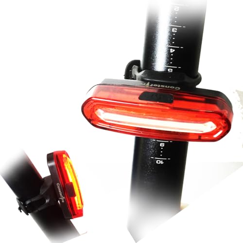 Luz Traseira Led 2Pcs Bicicleta Farol Traseiro Bicicleta (6 Modos,120 Lúmenes) RZJ - Peças de automóveis - 6 modos, 120 lúmenes, alumínio, 3.7 V