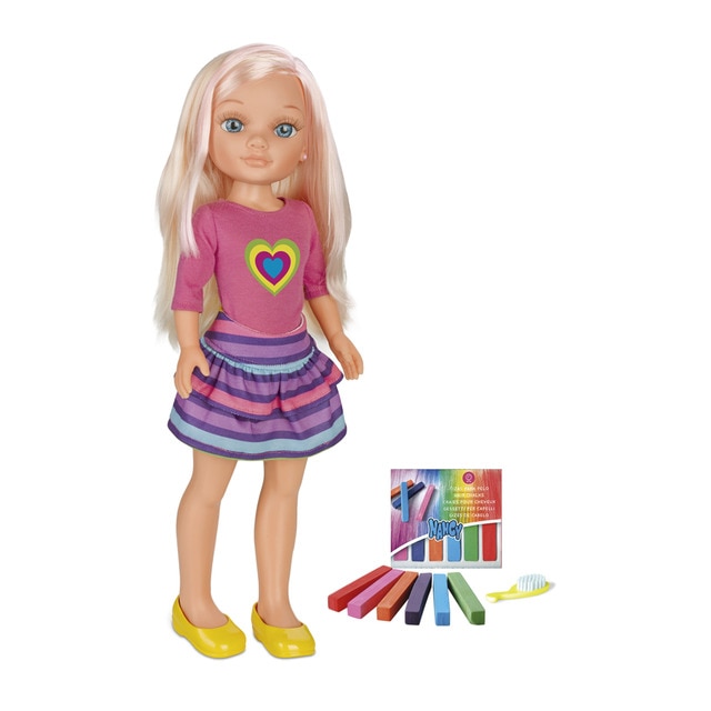 Boneca NANCY NAC17 (Idade Mínima Recomendada: 3 anos) Nancy - Bonecas - cabelo longo, gomas arco-íris, 3 anos