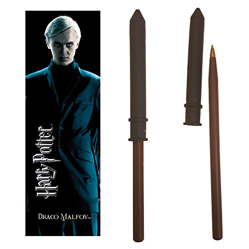 Caneta de Tinta Permanente HARRY POTTER Draco Malfoy The Noble Collection - Armas de brinquedo e acessórios - caneta, tinta permanente, Harry Potter, Draco Malfoy, varinha, marcador página
