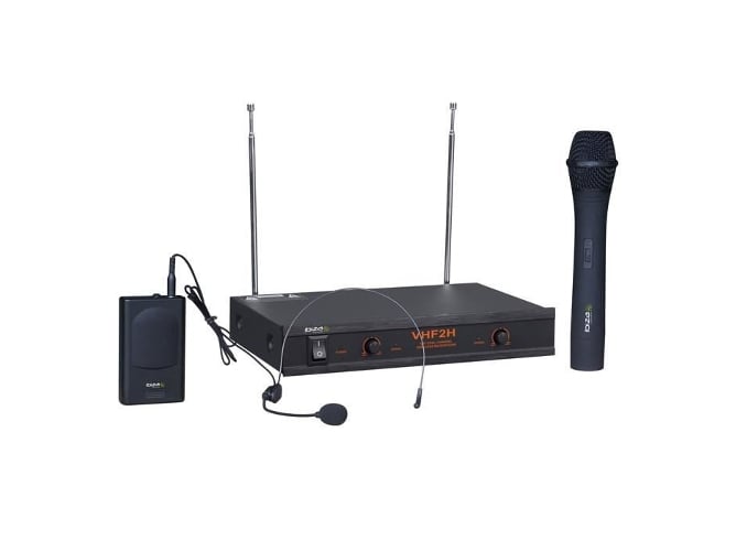 Microfone IBIZA SOUND VHF2H (Preto - 100 m) Ibiza - Componentes de áudio - handheld, headset, 100 m, 174-194 MHz