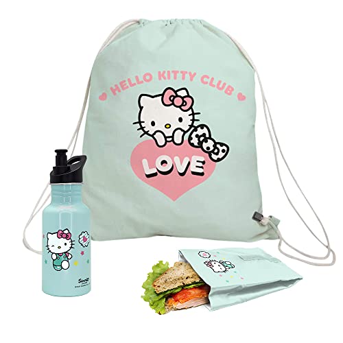 Lancheira NERTHUS Hello Kitty (Preto - Aço Inoxidável) Find It Import & Export S.L. - Lancheiras e sacos - 0,5L, aço inoxidável, pegada ergonómica, tampa amovível
