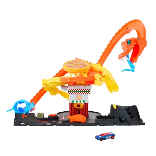 Hot Wheels Let's Race Cobra Attack Pizza Joint (Idade Mínima Recomendada: 4 anos) Hot Wheels - Brinquedos - cobra, pizza joint, 4 anos