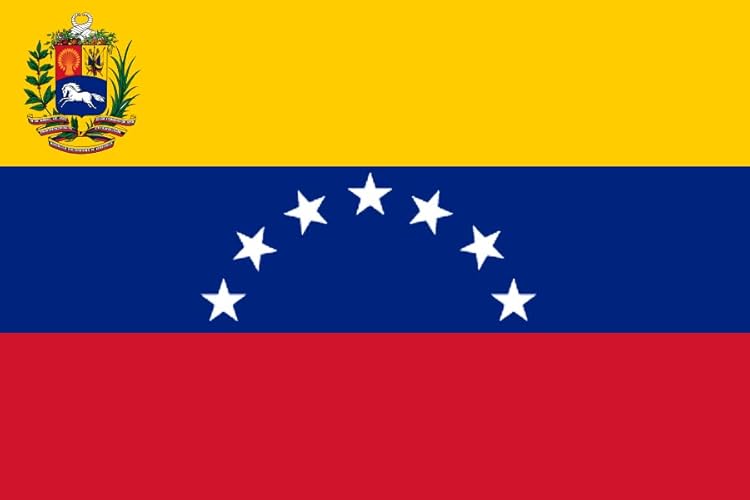 Bandeiira de Venezuela 7 Estrelas 150 X 90 Cm Durabol - Sinalização - 7 estrelas, tecido satén, 150x90cm, clip de taco