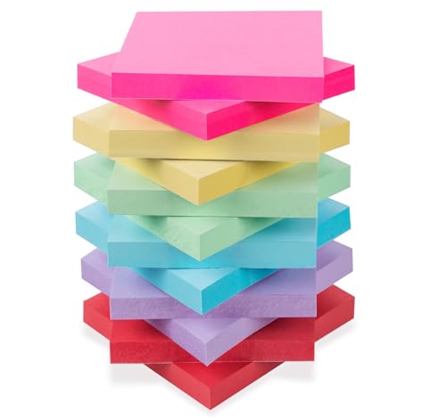 Bloco de Notas Autocolantes REVLON Colorful Sticky Notes (12 Un) Agoer - Notas autoadesivas - autocolantes, 12 unidades, removíveis