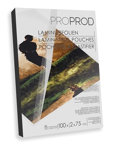 Pack 100 Capas para Plastificar PROPROD A3 ProProd - Filme de laminação, pochetes e folhas - pack, capas, plastificar, a3, criativo