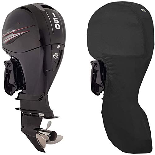 Cobertura de Motor Impermeável para Barco 420D Preto CLG - Capas de armazenamento para veículos - impermeável, poliéster, resistente UV, fácil instalação