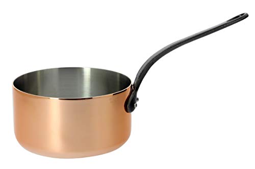 Panela com Tampa de Aço e Alça de Ferro 20cm INOCUVER DE BUYER - Panelas de molho - aço inoxidável, 20cm, panela com tampas