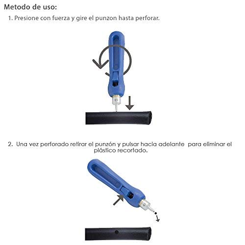 Pistola para Rega de Jardim SATURNIA 3 Mm SATURNIA - Bicos de pulverização de mangueira de jardim - 3 mm, plástico resistente, botão expulsor