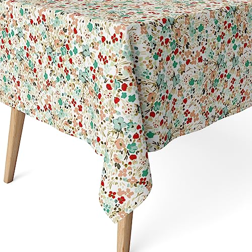 Toalha de Mesa MARTINA HOME Resinado (Vermelho - Algodão e Poliéster - 240x140 cm) Enguitex Home - Toalhas de mesa - resistente ao calor, resistente à água, 240x140 cm, algodão e poliéster
