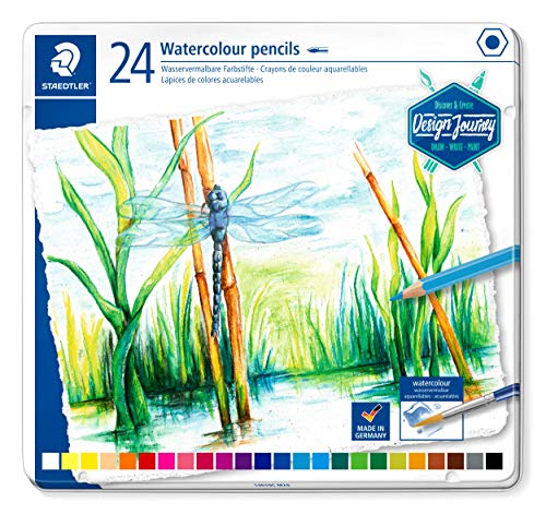 Lápis de Cor STAEDTLER Aguarela (Multicor) Staedtler - Lápis - multicor, pigmentados, papel acuarelável, madeira sustentável