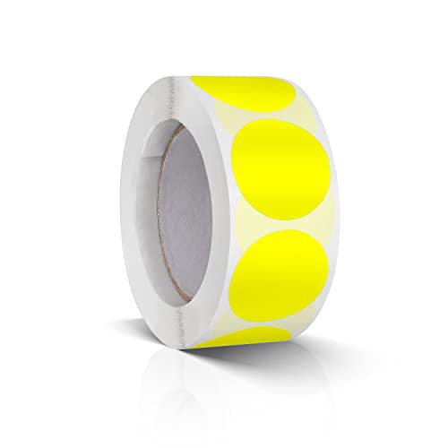 Autocolantes para Crianças EASY OFF 500 Redonda Amarelo (25mm) Meida Sign - Etiquetas e tags - fácil aplicação, resistente água, lavável, crianças