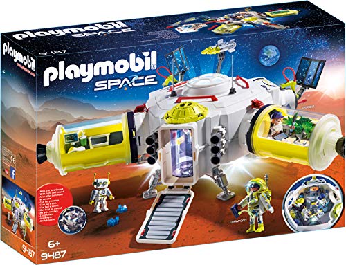 Playmobil Space Station Mars (Idade Mínima Recomendada: 4 anos) PLAYMOBIL - Conjuntos de brinquedos - astronautas, robot, luzes, efeitos sonoros