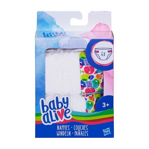Baby Alive Conjunto de Fraldas de Reemplazo BABY ALIVE - Acessórios para bonecas e figuras de ação - fraldas, reemplazo, bonecas