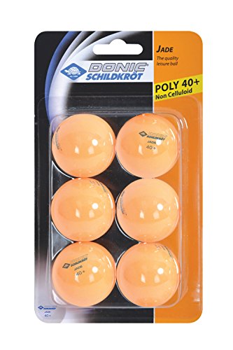 Conjunto de 6 Bolas de Ténis de Mesa DONIC Schildkröt Jade (Laranja) Donic-Schildkröt - Bolas de ping pong - conjunto, 6 bolas, ténis de mesa, laranja, plástico