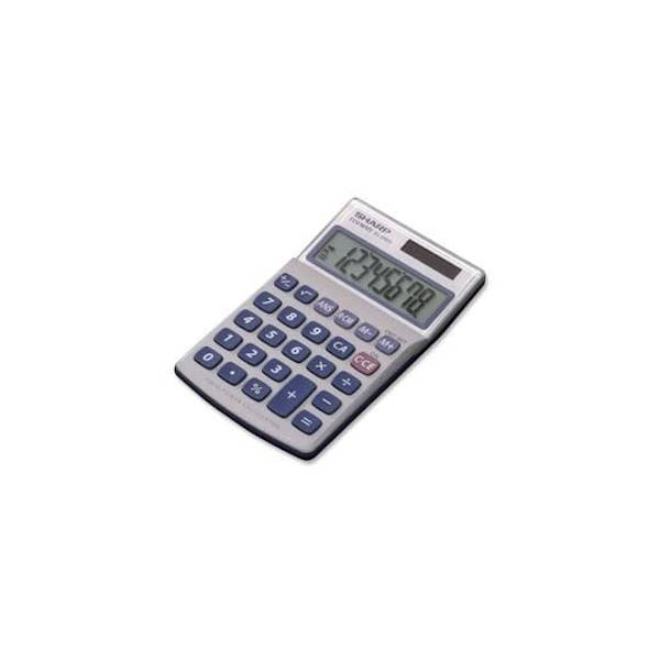 Sharp El-240Sa Calcular 8 Dígitos Caixa de Carga Azul Cinzento Sharp - Calculadoras - calcular, 8 dígitos, lcd, lr44