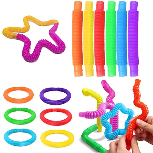 Brinquedo para Bebé JBM TOYS 6Pcs Tubos sensoriais LABUYI - Brinquedos - brinquedo, bebé, tubos sensoriais, coordenação motriz, borracha, desenvolvimento do sentido do tacto
