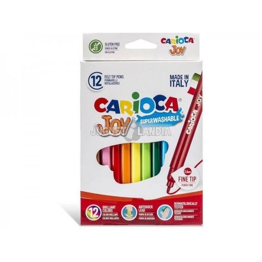 Caixa de Marcadores Laváveis CARIOCA Multicor (12 Unidades) Carioca - Marcadores e marcadores de texto - laváveis, multicor, ponta fina, tampa ventilada