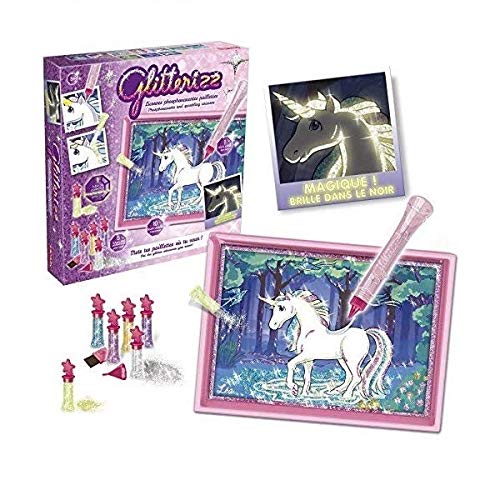 Kit de Artesanato LANSAY Glitterizz Unicórnios Lansay - Kits de desenho e pintura - kit, artesanato, glitterizz, unicórnios, potes, 50 ml