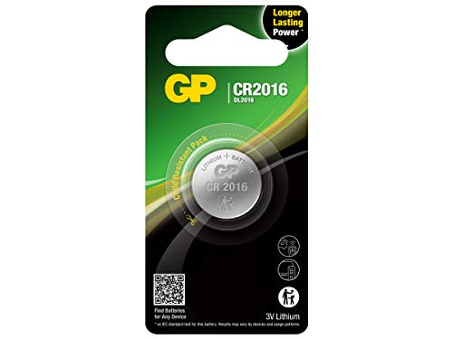 Pilhas Não Recarregáveis GP BATTERIES CR2016 GP BATTERIES - Placas e adaptadores de interface de computador - litio, botão/moeda, 3 V, 220 mAh
