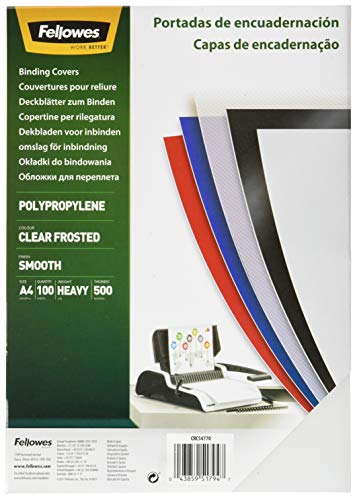 Pack de 25 capas para encadernação FELLOWES 5340801 Fellowes - Papel de capa - 25 capas, a4, polipropileno, transparente