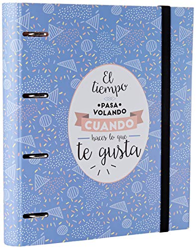 Dossier AMELIE CLASSIC Azul (A4 - Capacidade: 250 folhas) Grupo Erik - Pastas Organizadoras - 250 folhas, a4, fita elástica, anel