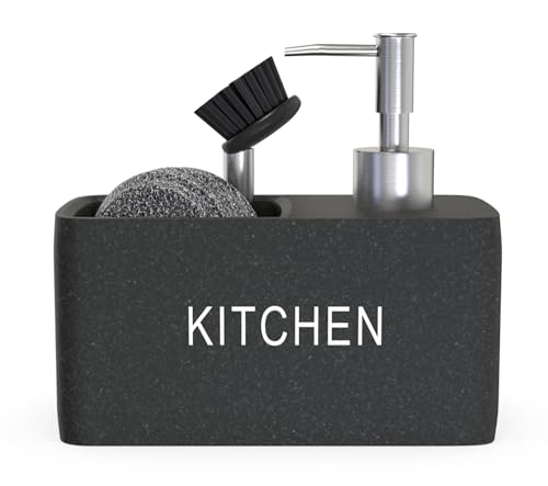 Organizador de Cozinha com Dispensador de Sabão GRANITO Chill House - Dosadores de sabão e loção - dispensador, sabão, MDF, madeira