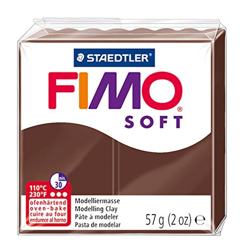 Plasticina STAEDTLER Fimo Soft 4 Unidades Chocolate Staedtler - Materiais de cerâmica e escultura - suave, macia, fácil de amassar, não mancha