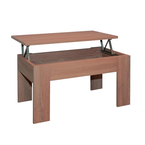 Mesa de Apoio Elevável em Madeira Acomoda Textil | 46 x 90 x 50 cm - Nogueira Acomoda Textil - Conjuntos de móveis - elevável, madeira, 46x90x50cm