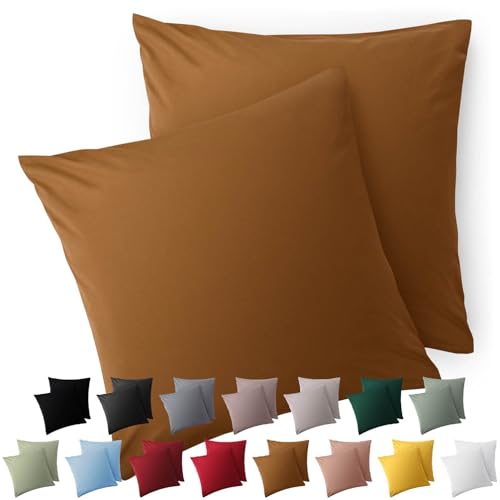 Capa de Almofada BLUMTAL (Castanho - 80x80 cm) Everbrent - Fronhas e almofadas - microfibra, lavável, 80x80 cm, castanho