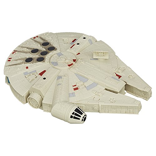Figura de Ação STAR WARS Millennium Falcon Basic (Idade Mínima Recomendada: 4 anos) Star wars - Naves espaciais de brinquedo - torre rotativa, cockpit aberto, compartimentos abertos, figura de Han Solo