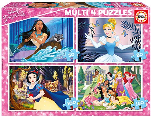 Puzzle EDUCA 3D Disney Princess (Idade Mínima Recomendada: 4 Anos) EDUCA - Quebra-cabeças de encaixar - madeira, 4 anos, personagens disney, peças diferentes